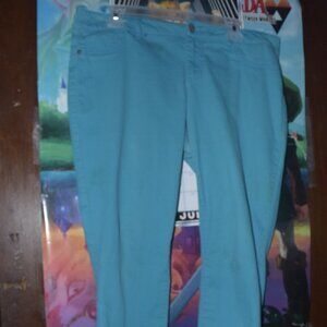 L.e.i Ashley lowrise skinny jeans Aqua size 15 regular